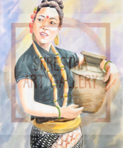 Portrait Of Nepali Girl Water Color
